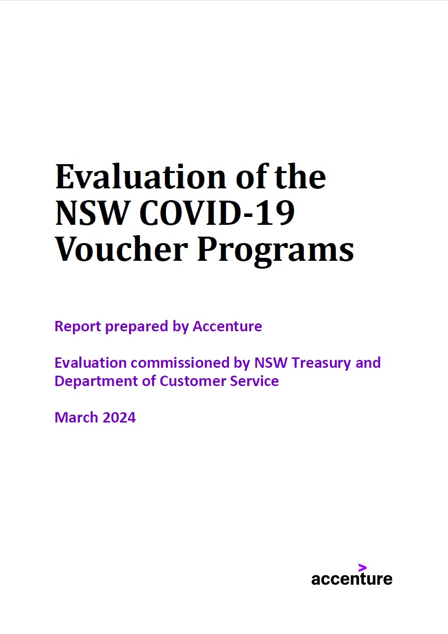 Evaluation of the NSW COVID-19 voucher programs cover page