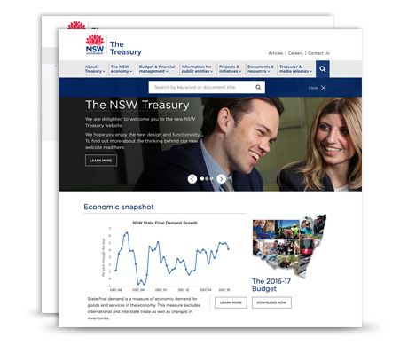 NSW Treasury website screenshot